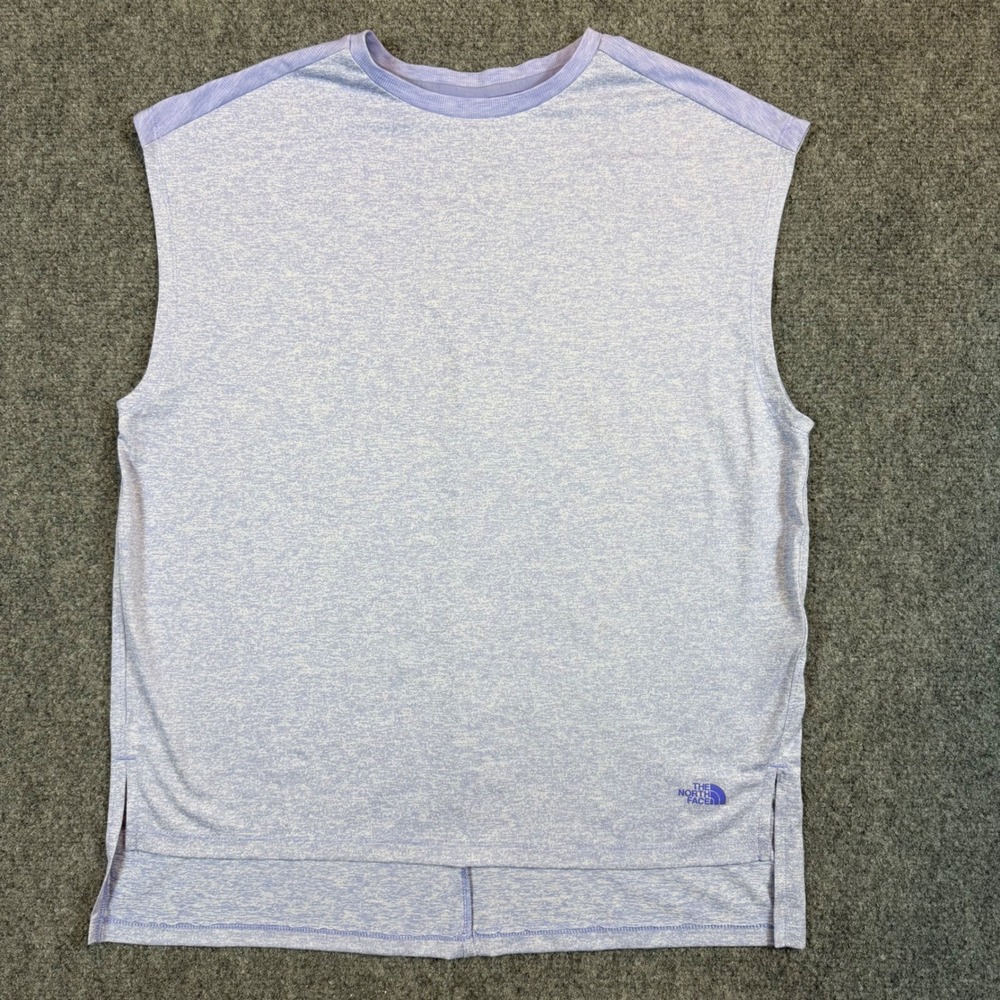 The North Face Womens Purple Heathered Sleeveless Active Tank Top Large